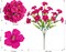 Artificial Outdoor Flowers 20 Bundles UV Resistant Morning Glory with Eucalyptus Fuchsia Gradient